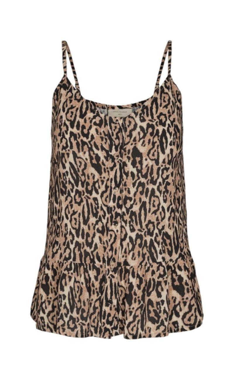 Freequent Top - Mille Leo - Beige Sand Mix