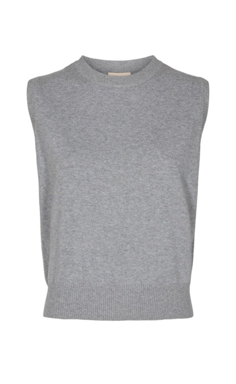 Freequent Vest - Amazy - Grey Melange