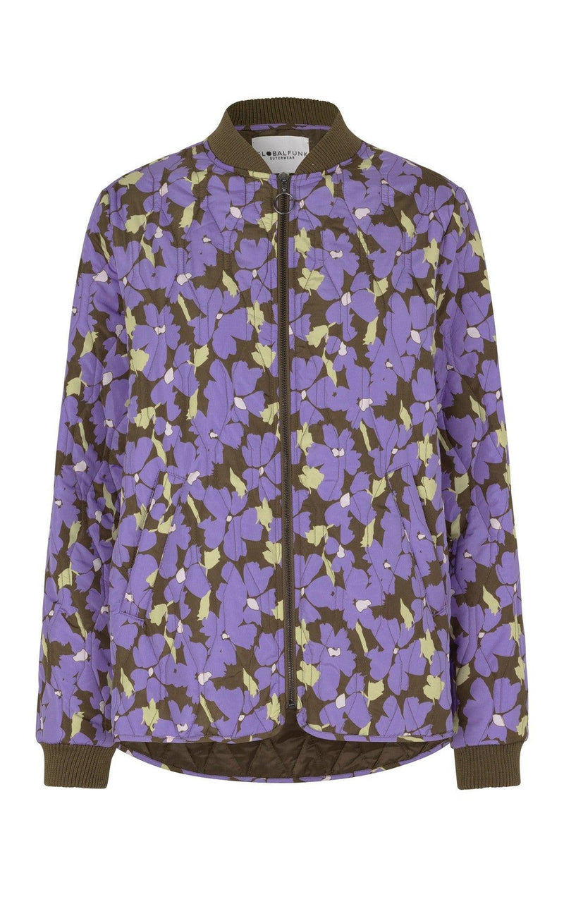 Global Funk Jakke - Rheanna - Purple Blossom Print