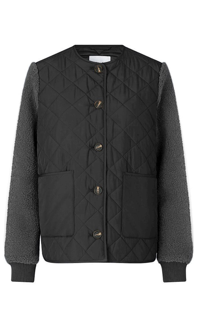 Global Funk Jakke - Shiv Teddy - Grey Black