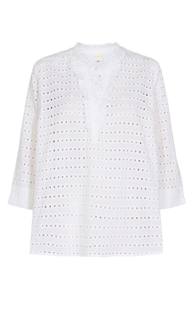 Gossia Bluse - Rosa - White
