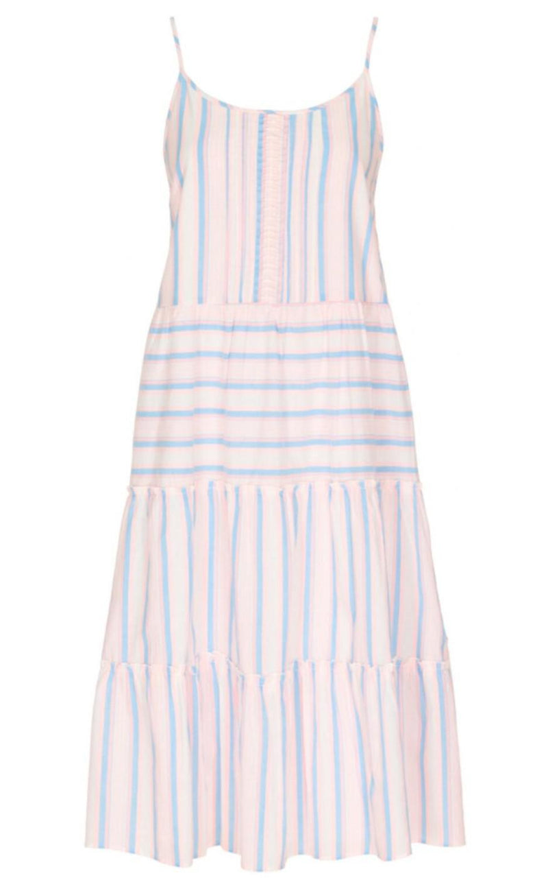 Gossia Kjole - Emilia - Blue-White-Rose Stripe