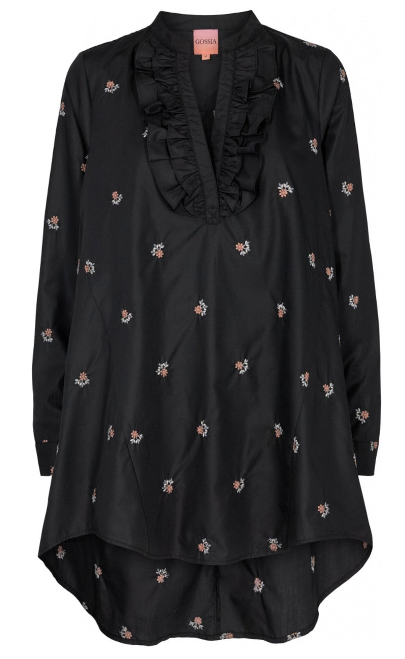 Gossia Kjole - Juliana Tunica - Black W Flowers