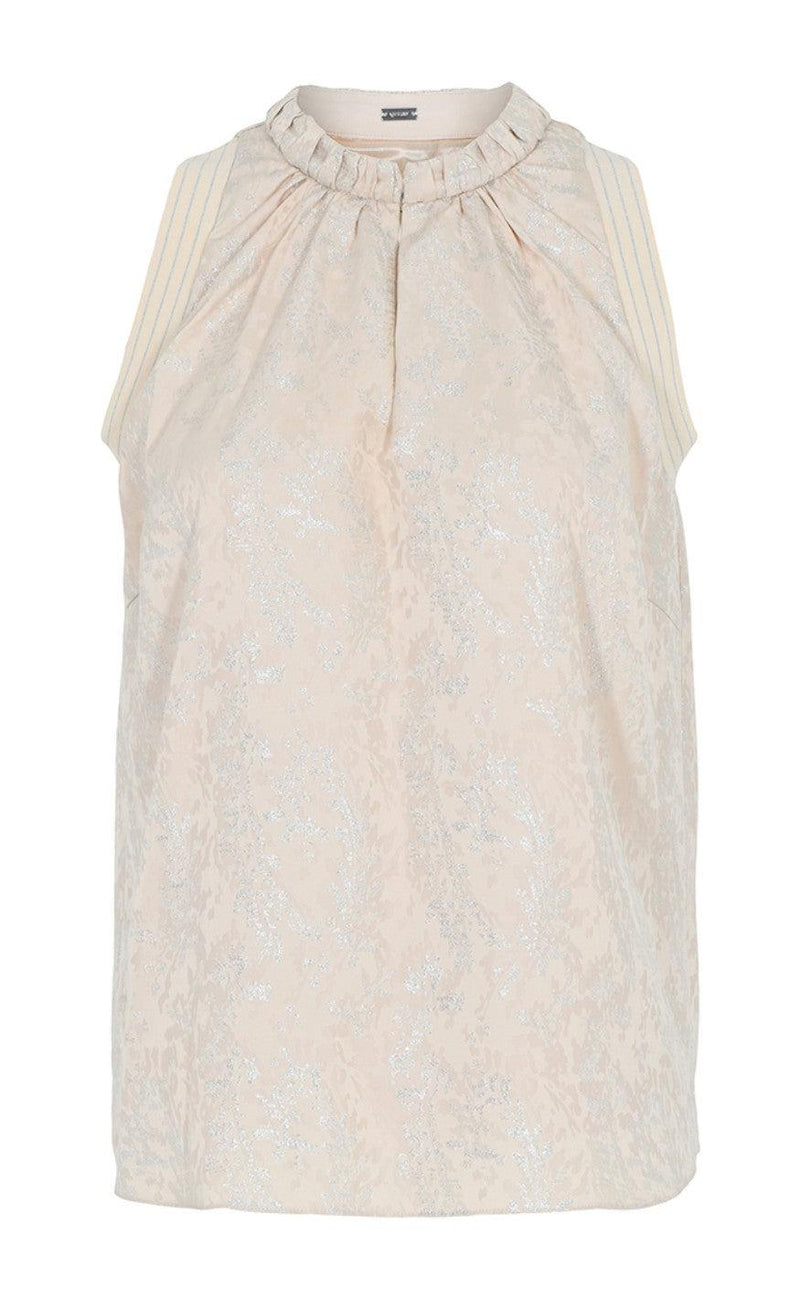 Gustav Bluse - Aisa Halter Neck - Pearl