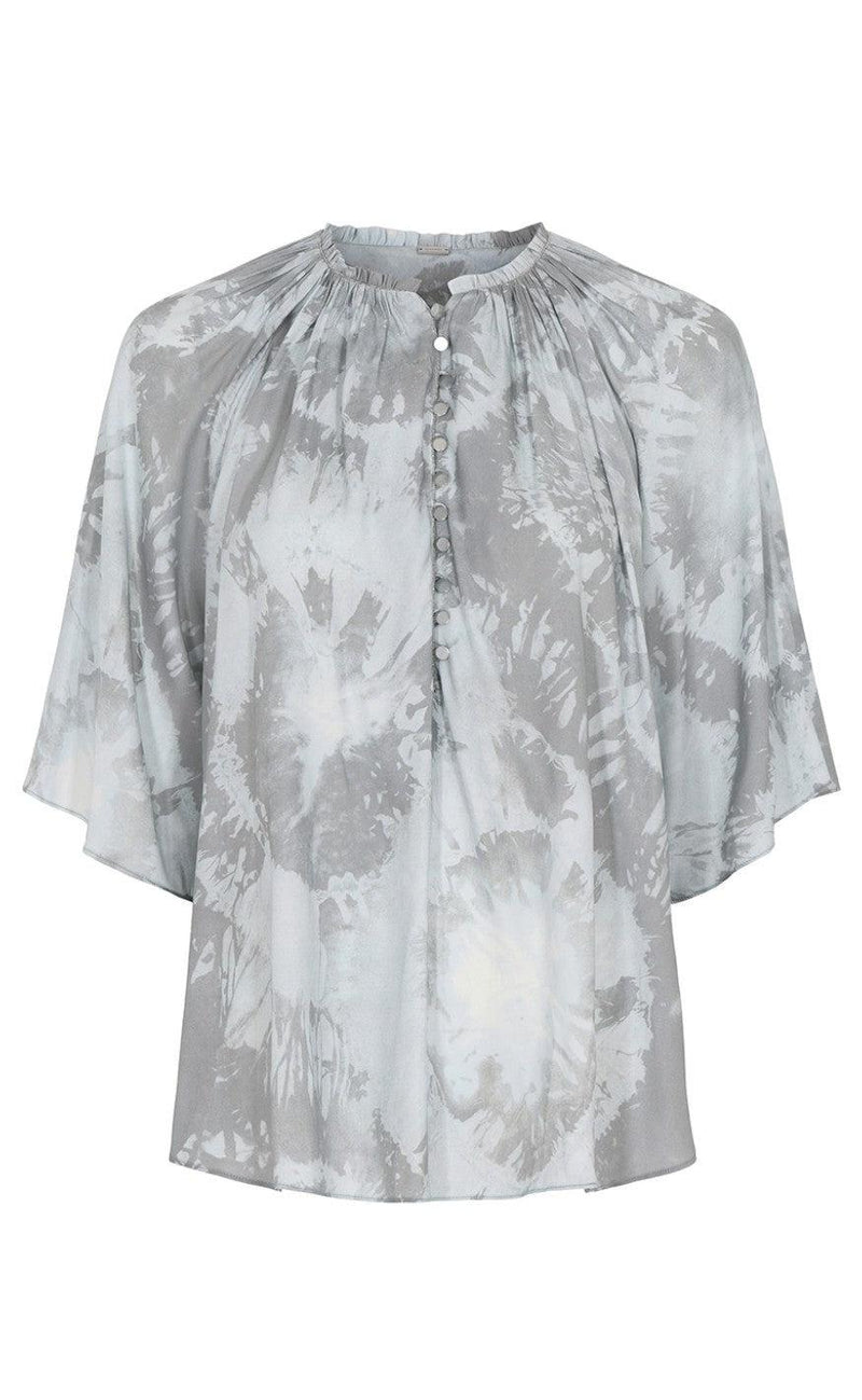 Gustav Bluse - Gail A-Shape - Blue/Grey