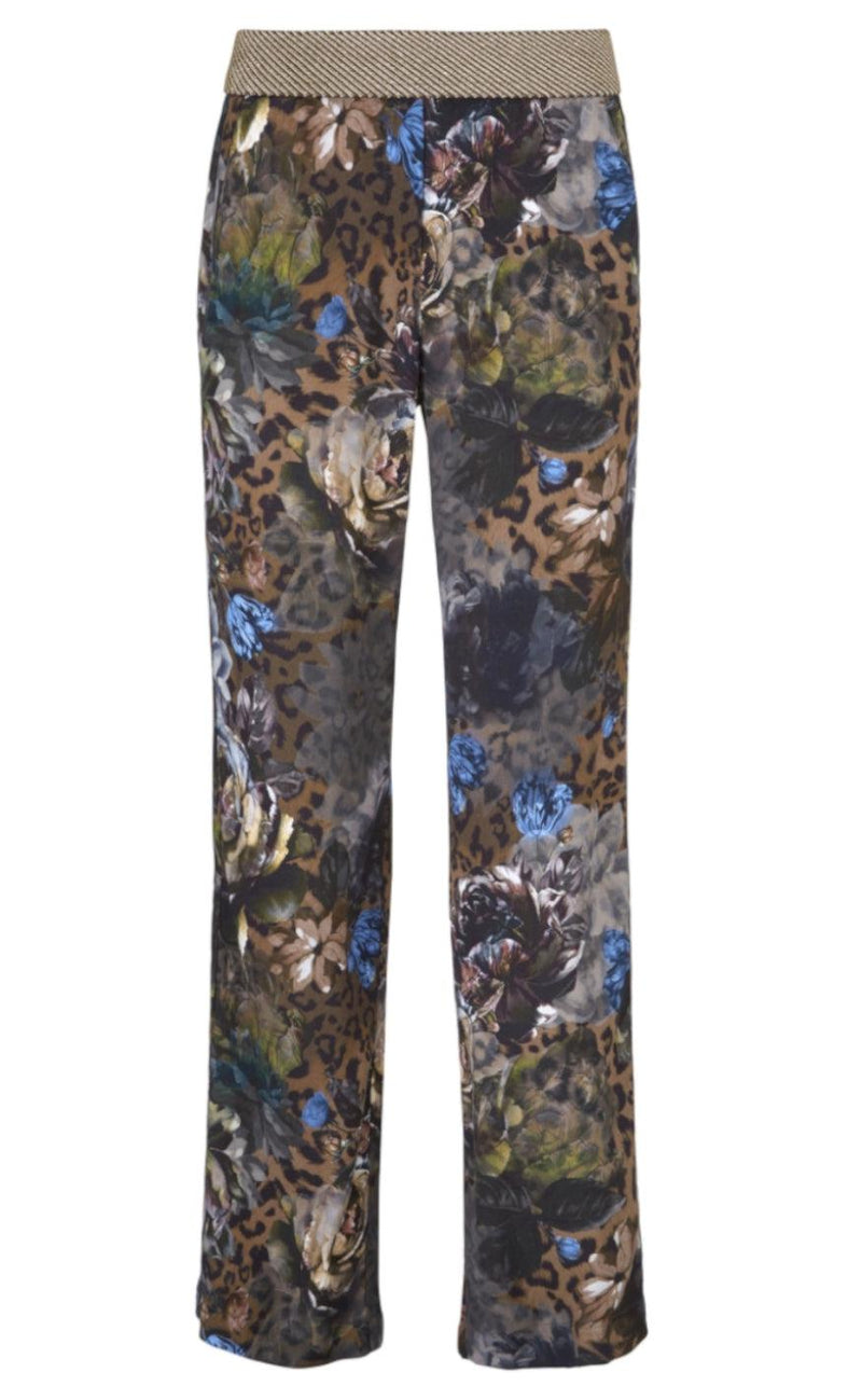 Gustav Bukser - Wide Leg Printed - Powder W. Leaf Green