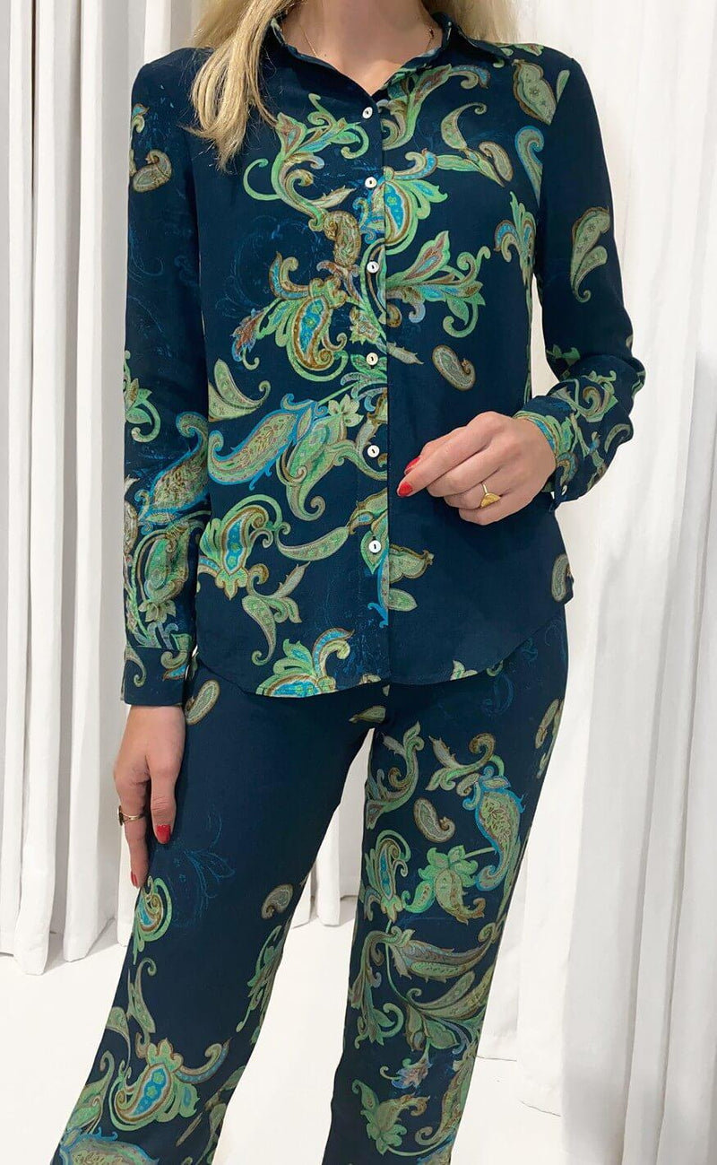 Gustav Skjorte - Printed - Midnight