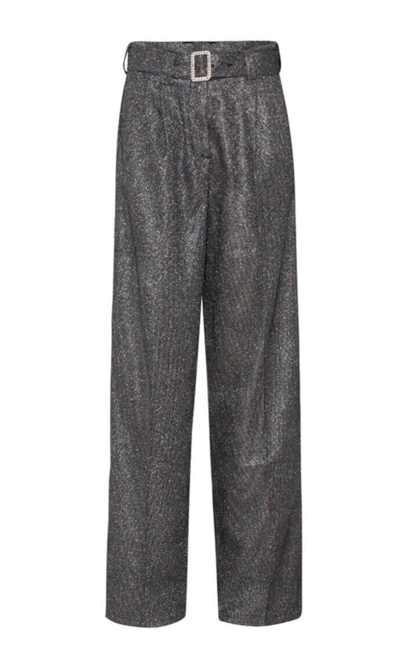 Hunkøn Bukser - Estelle - Soft Black Glitter