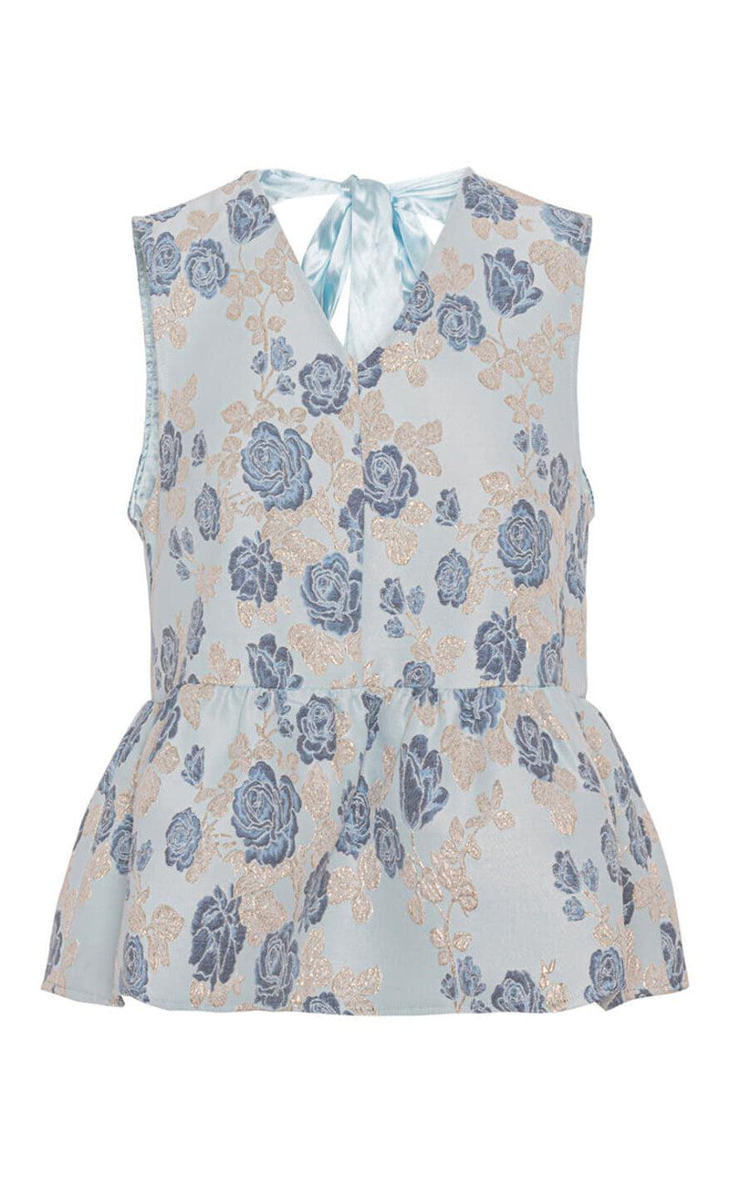 Hunkøn Top - Aino Tie - Blue