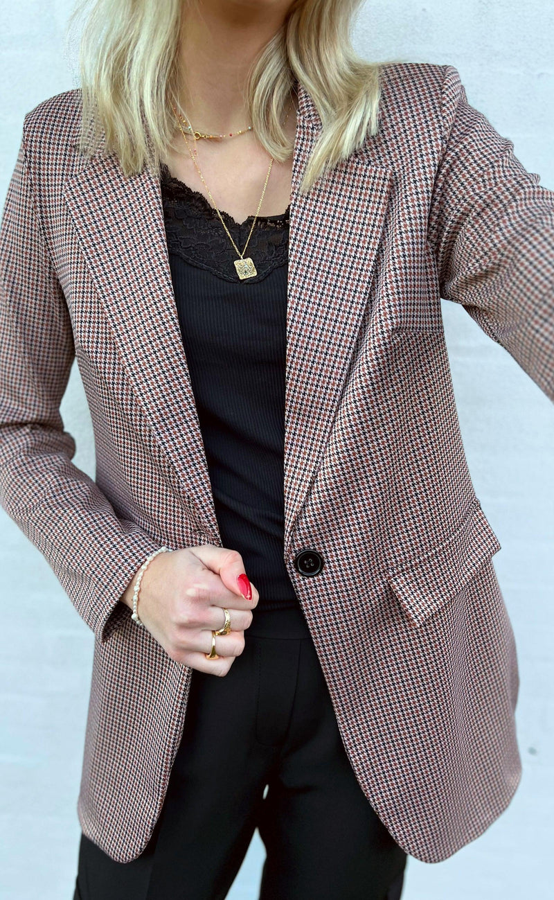 INA Copenhagen Blazer - Checkered - Beige