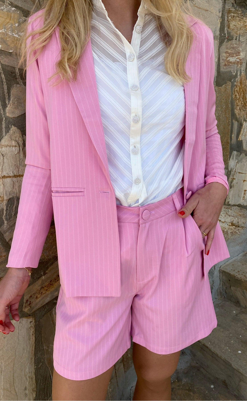 INA Copenhagen Blazer - Mai - Pink Pinstripe