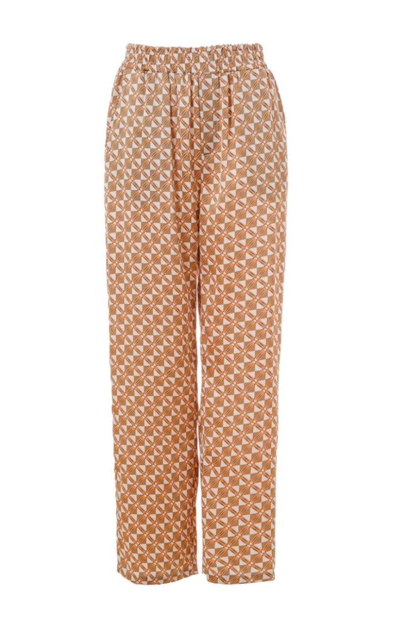 INA Copenhagen Bukser - Ida - Graphic Brown