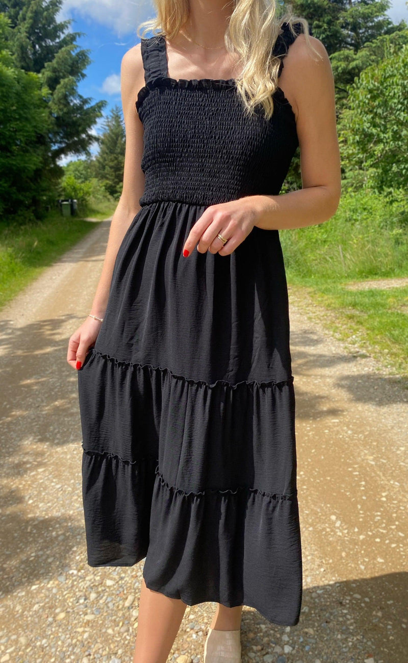 INA Copenhagen Kjole - Amber - Black