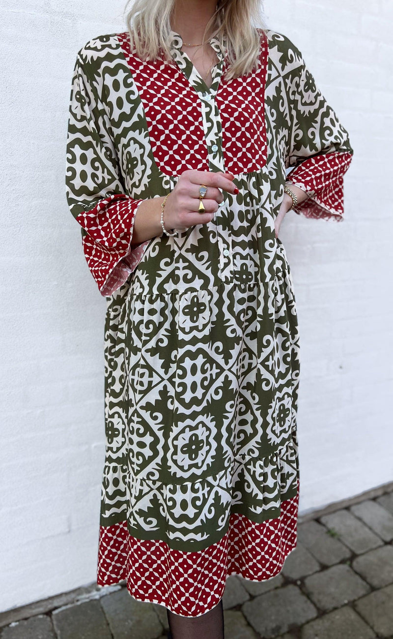 INA Copenhagen Kjole - Pauline - Green Boheme