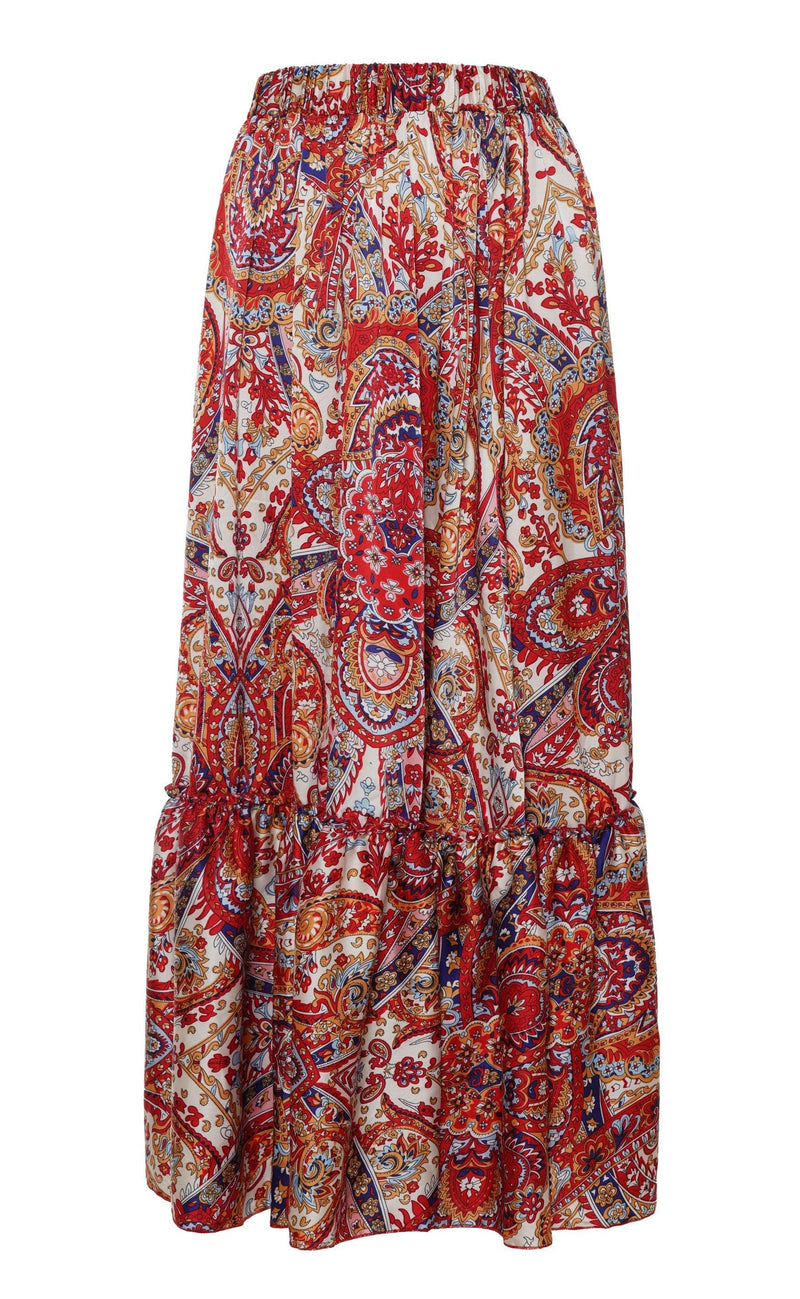 INA Copenhagen Nederdel - Hanna - Red Paisley