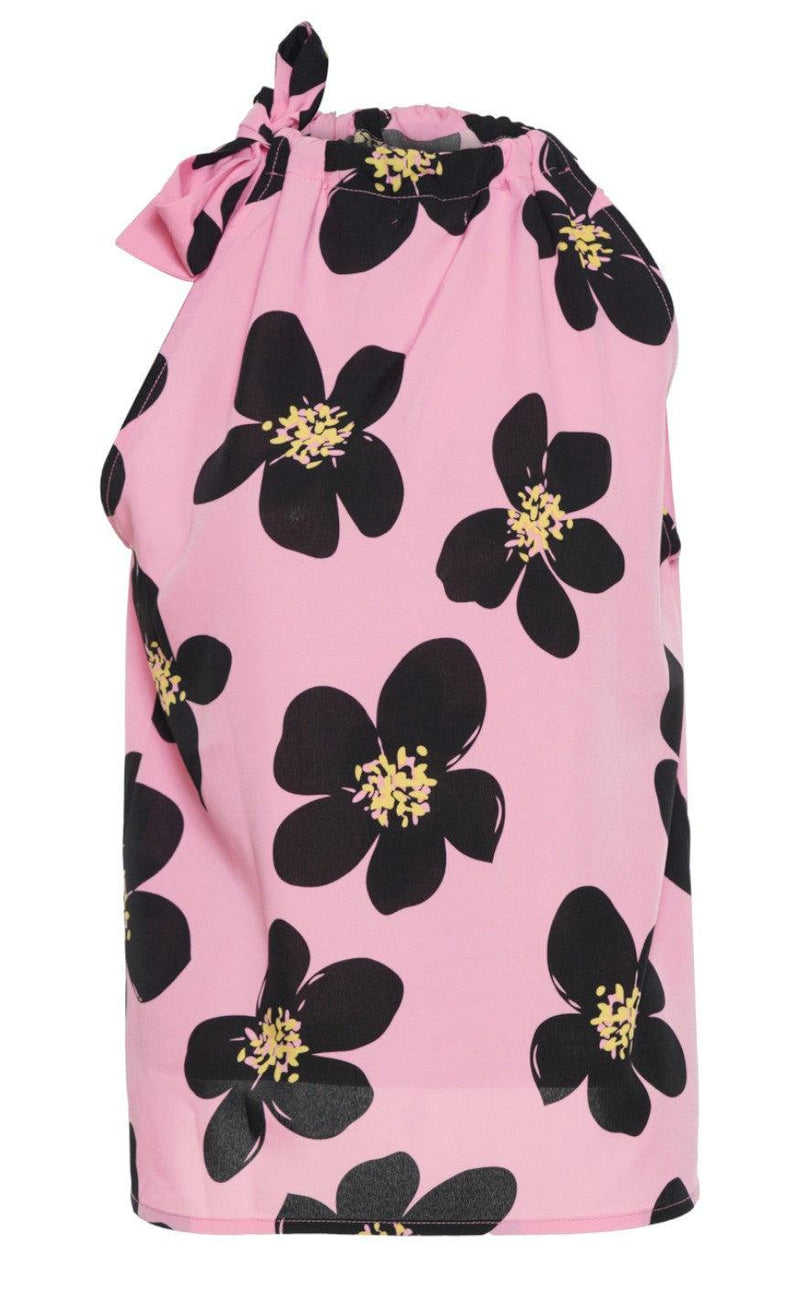 INA Copenhagen Top - Karo - Pink Black Flower