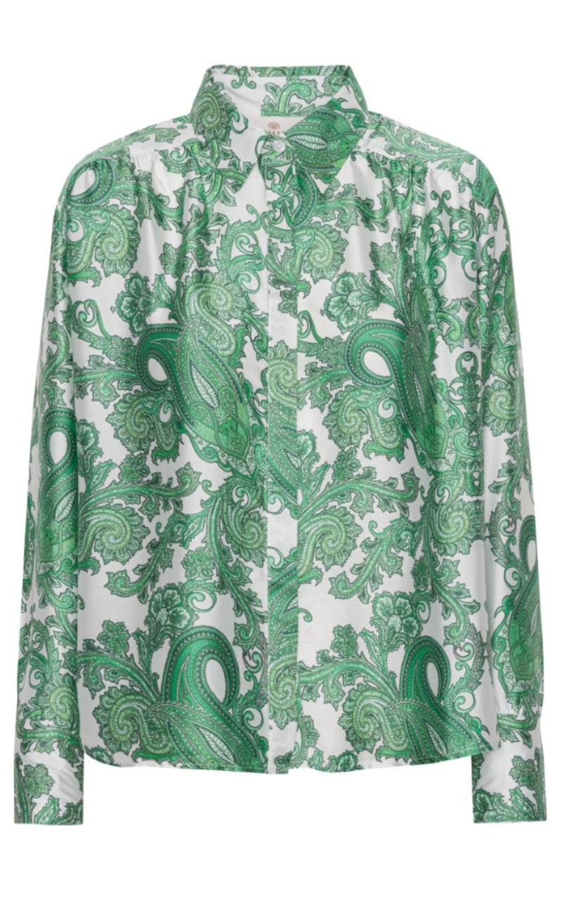Karmamia Copenhagen Skjorte - Augusta - Paisley Green