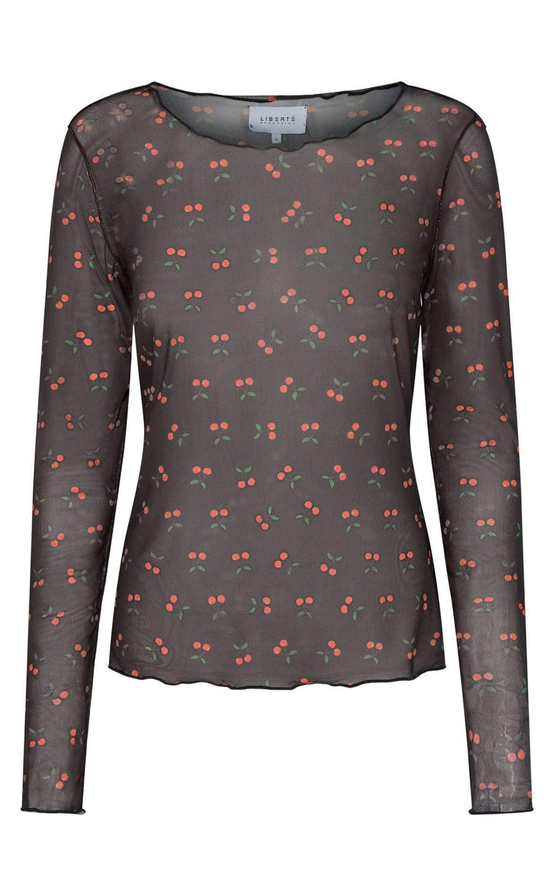 Liberte Bluse - Mesh - Black Cherry