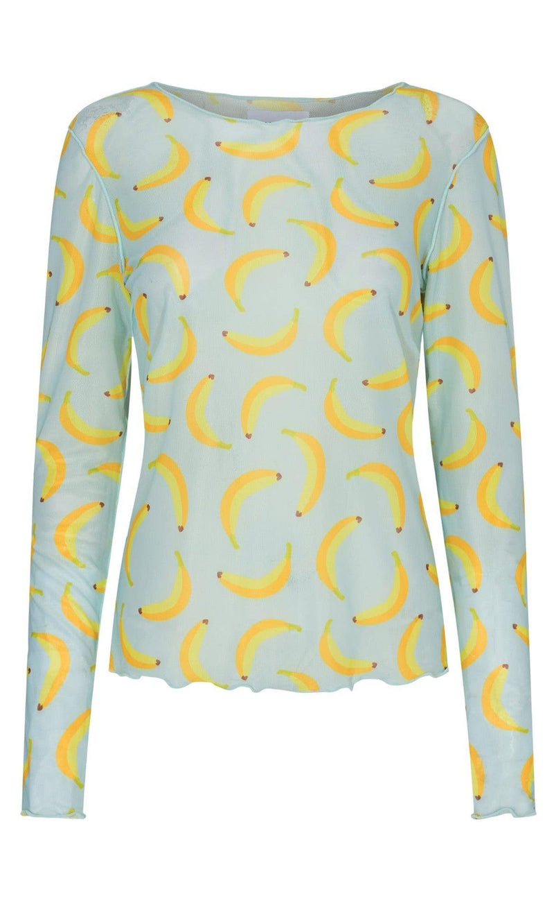 Liberte Bluse - Mesh - Blue Banana