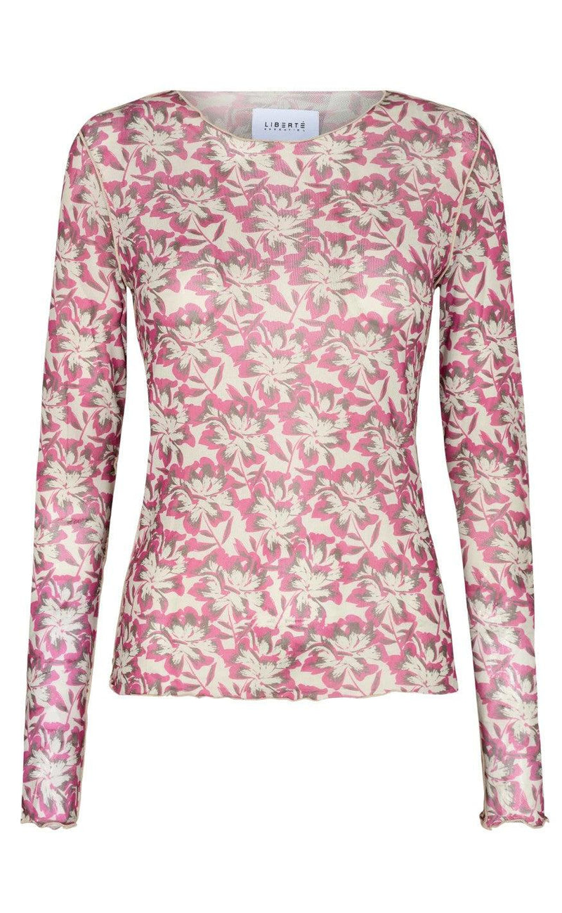 Liberte Bluse - Mesh - Brushy Flowers