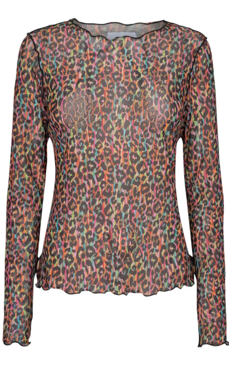 Liberte Bluse - Mesh - Multi Color Leo