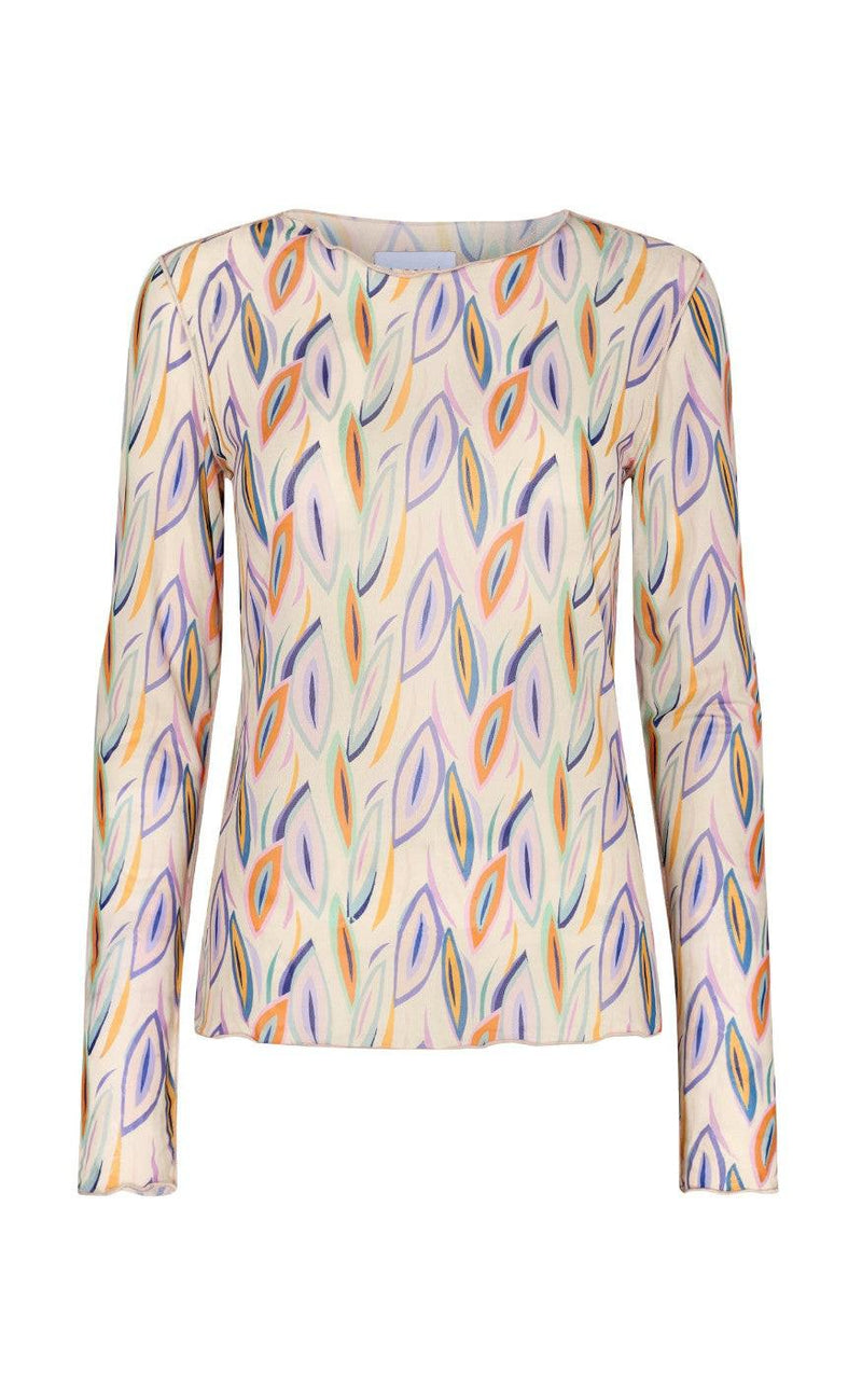 Liberte Bluse - Mesh - Pastel Leaf