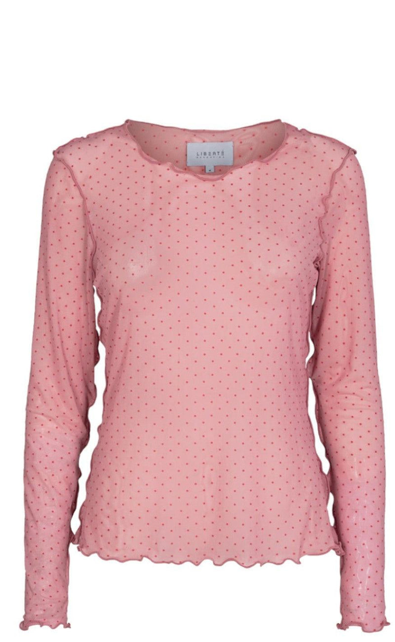 Liberte Bluse - Mesh - Rose Red Dot
