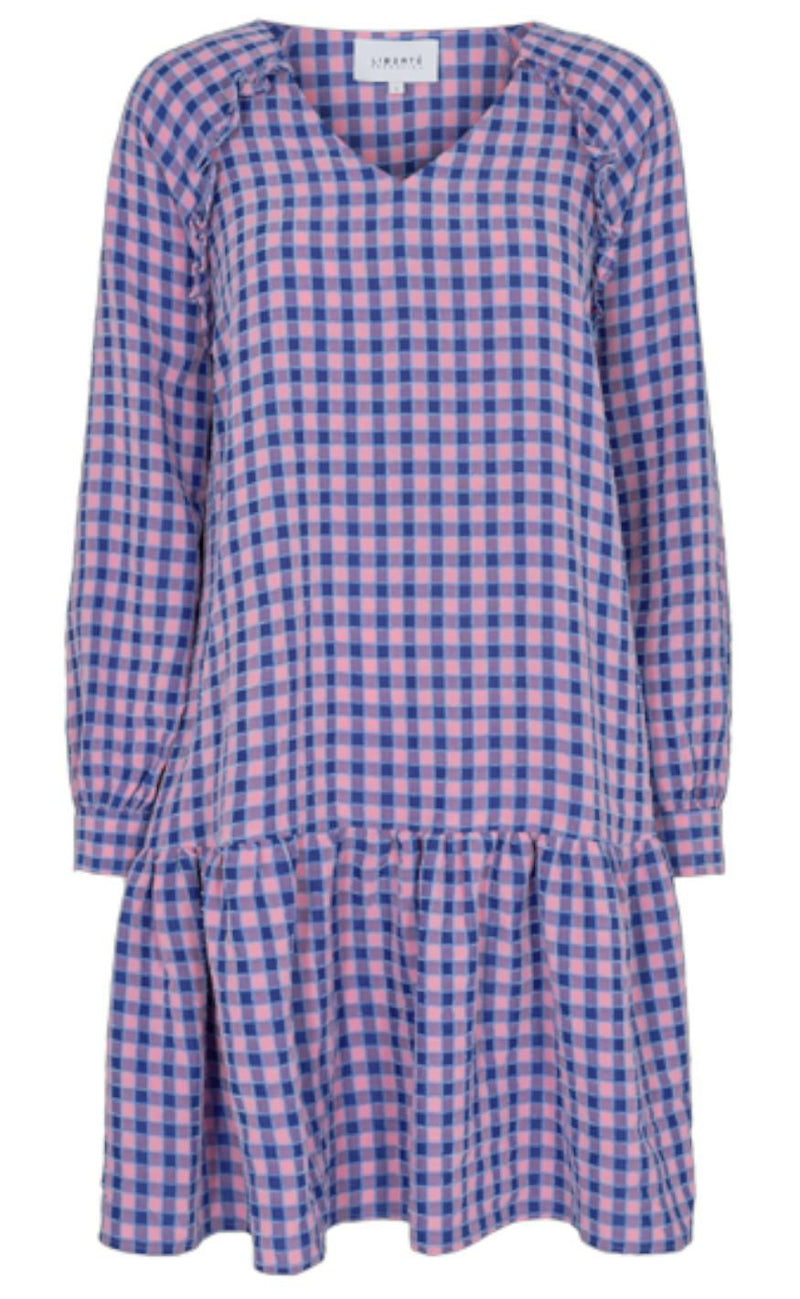 Liberte Kjole - Dana - Pink Blue Check