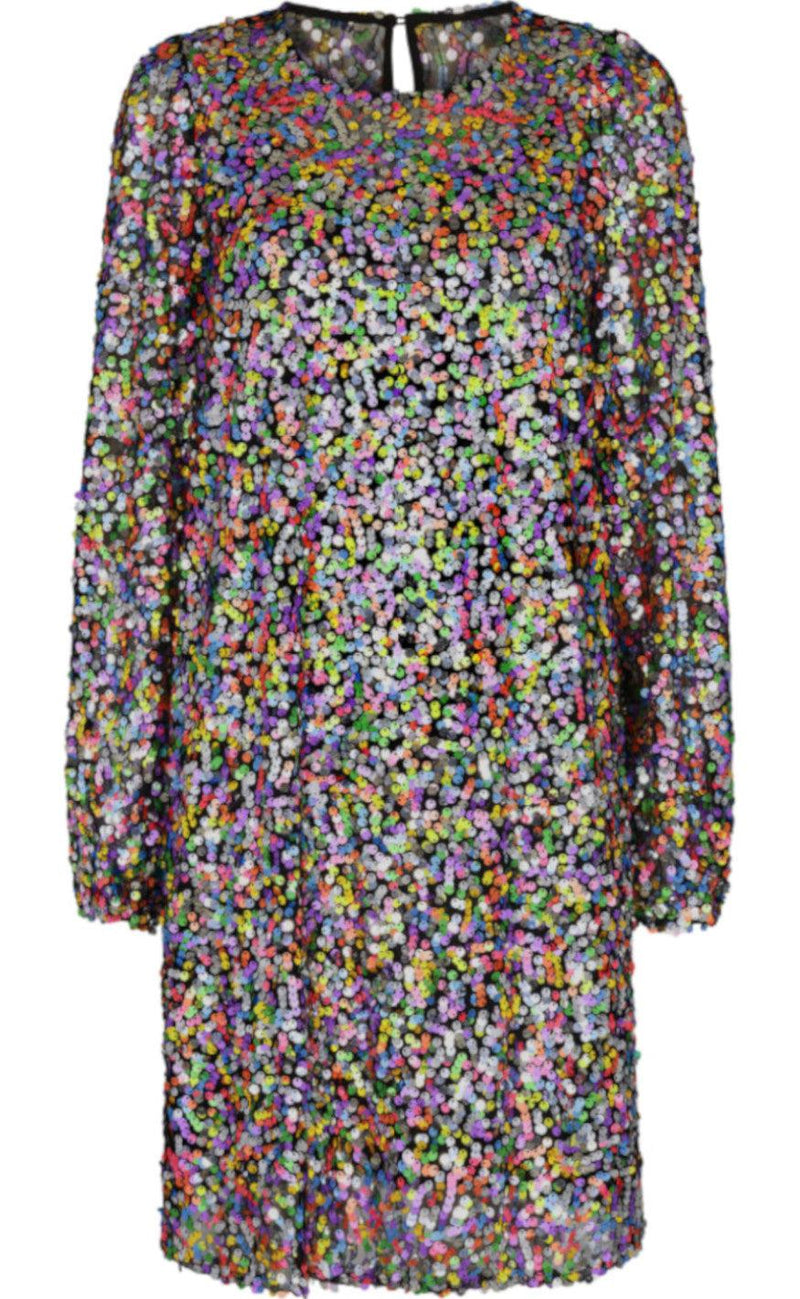 Liberte Kjole - Lamilla - Black Multi Sequins