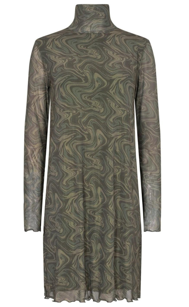 Liberte Kjole - Mesh - Army Twist