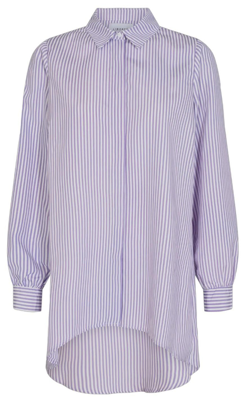 Liberte Skjorte - Ulrikke Long - Purple Stripe