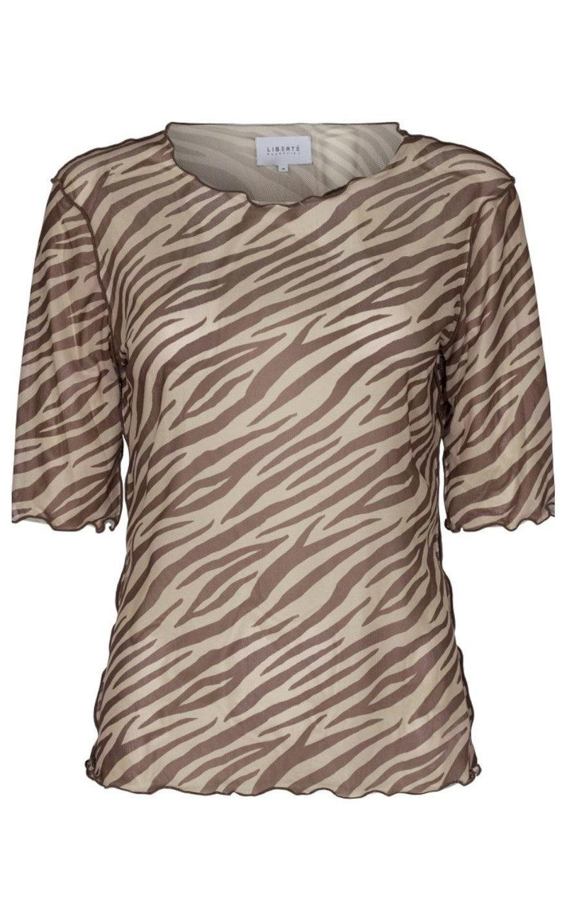 Liberte Top - Mesh - Brown Zebra