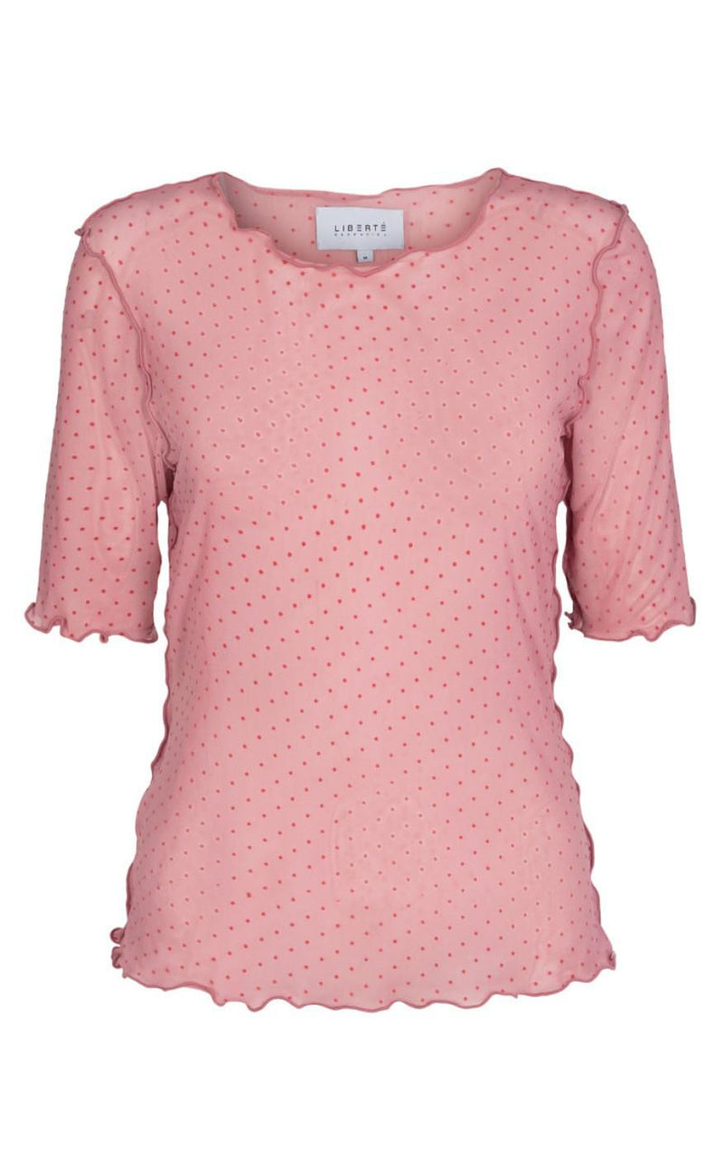Liberte Top - Mesh - Rose Red Dot