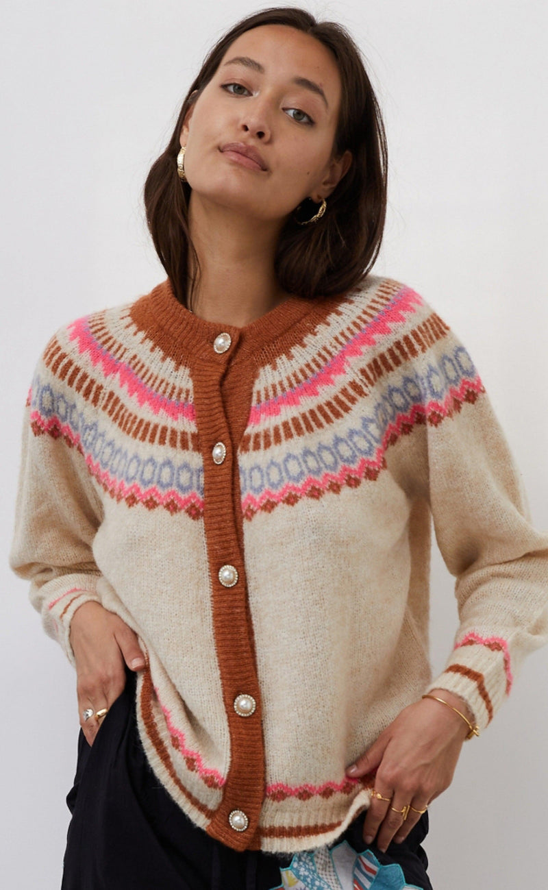 Lollys Laundry Cardigan - Nova - Creme