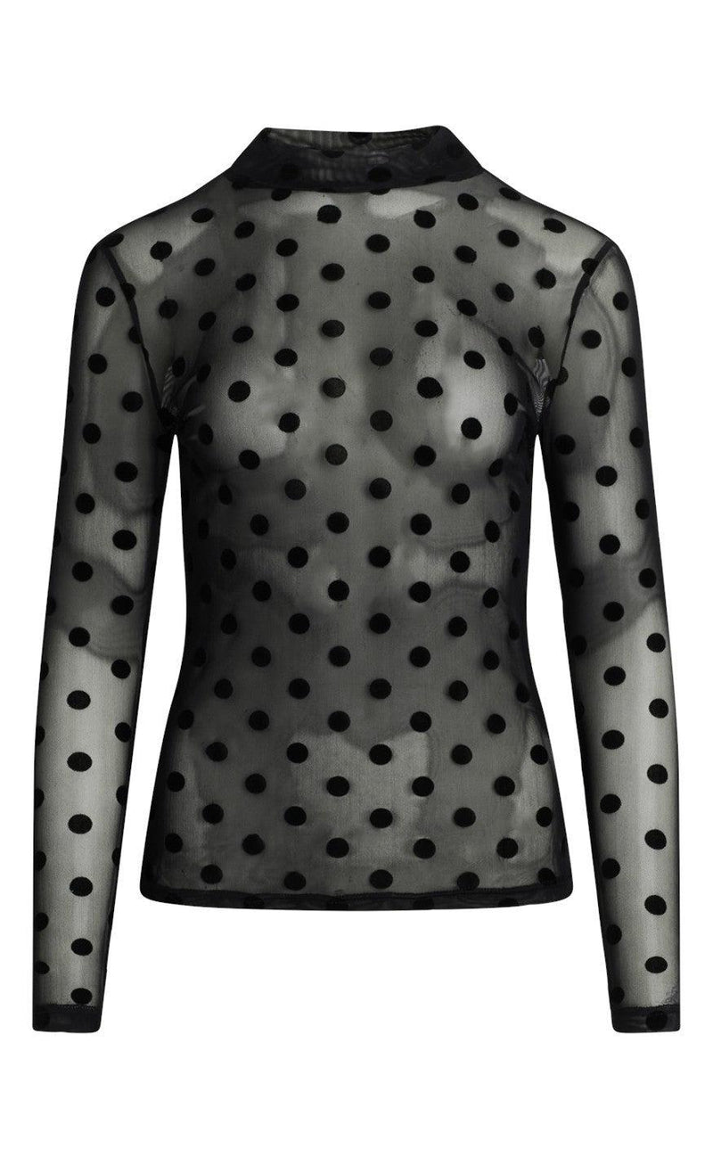 Love & Divine Bluse - Love525-8 - Dot / Black