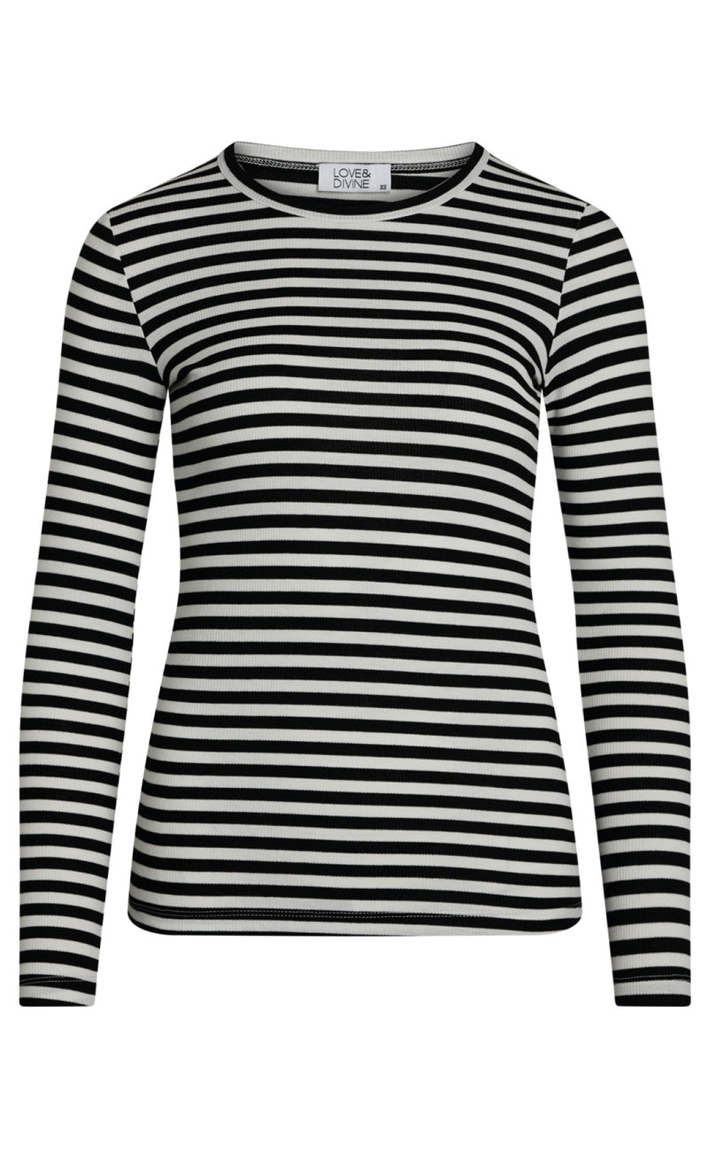 Love & Divine Bluse - Love657 - White / Black