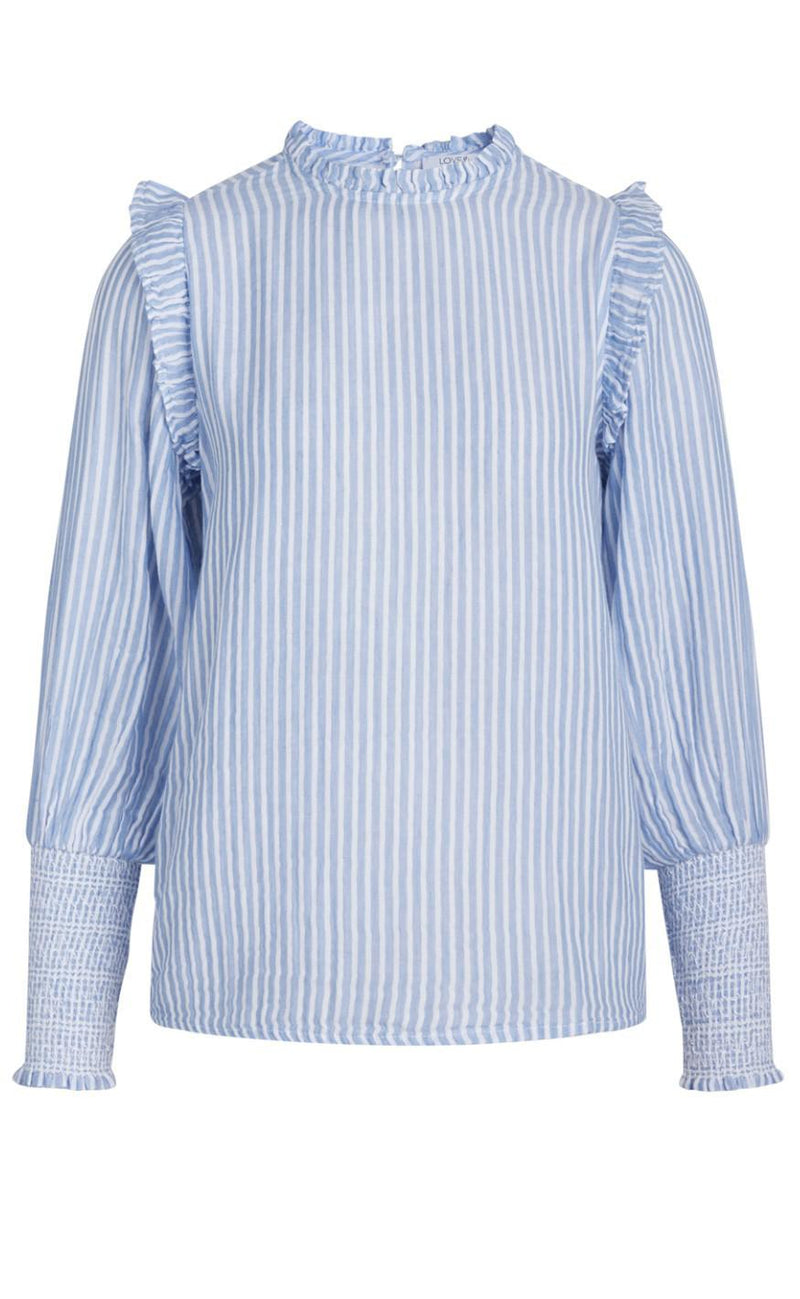 Love & Divine Bluse - Love785 - Blue Stripe