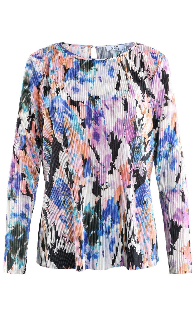 Love & Divine Bluse - Love873 - Blurred Flower