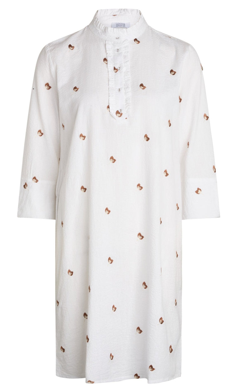Love & Divine Kjole - Love622-3 - White/Brown