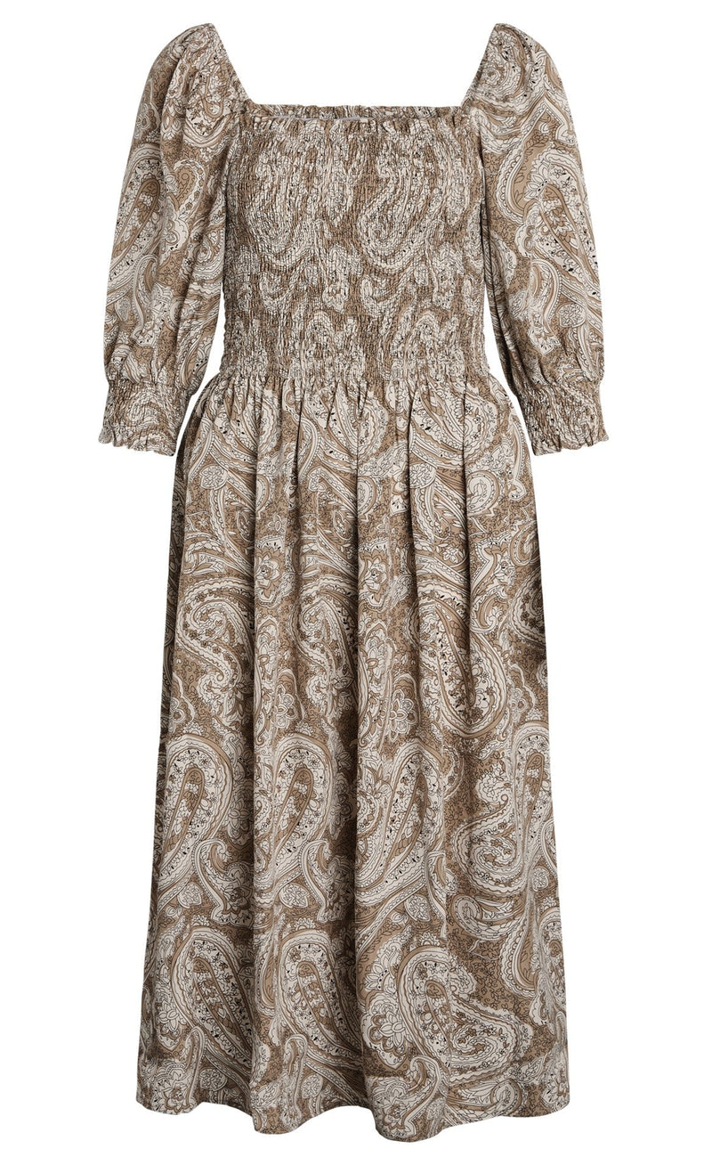 Love & Divine Kjole - Love636 - Sand/Paisley