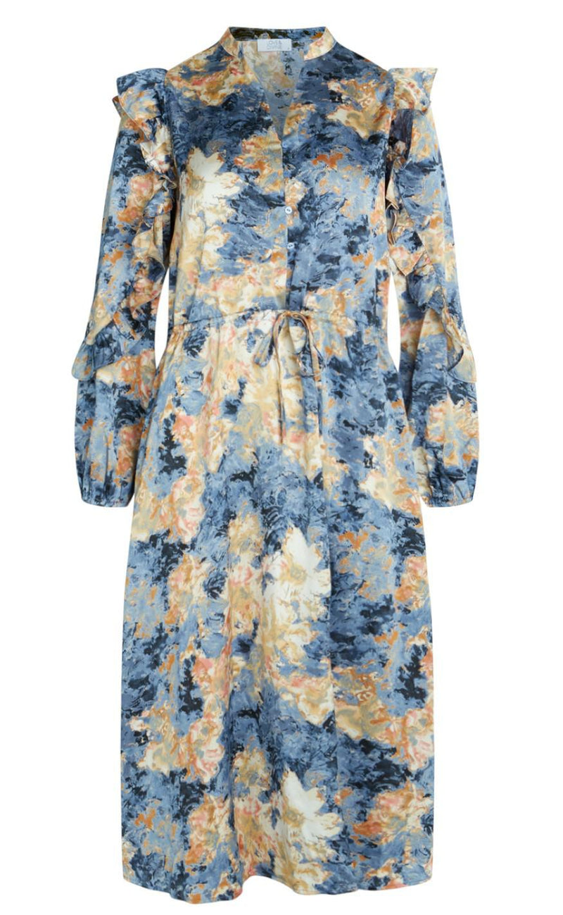 Love & Divine Kjole - Love731-1- Multi Blue