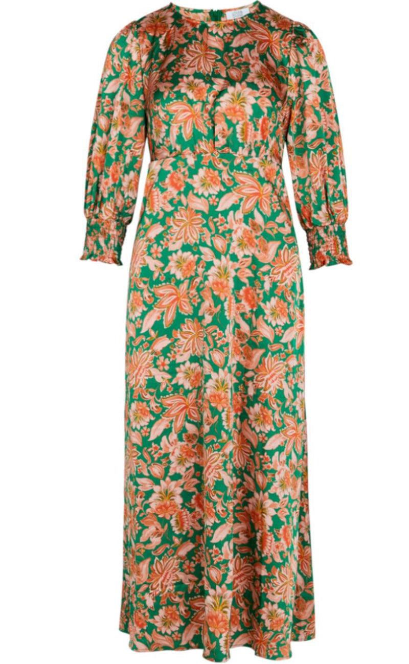 Love & Divine Kjole - Love914-7 - Green Flower