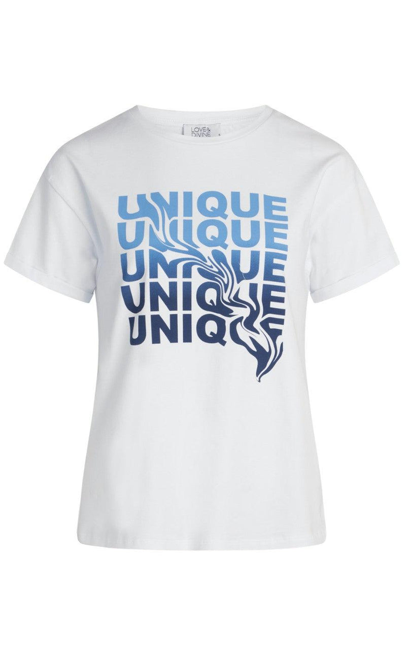 Love & Divine T-shirt - Love443-11 - White/Blue