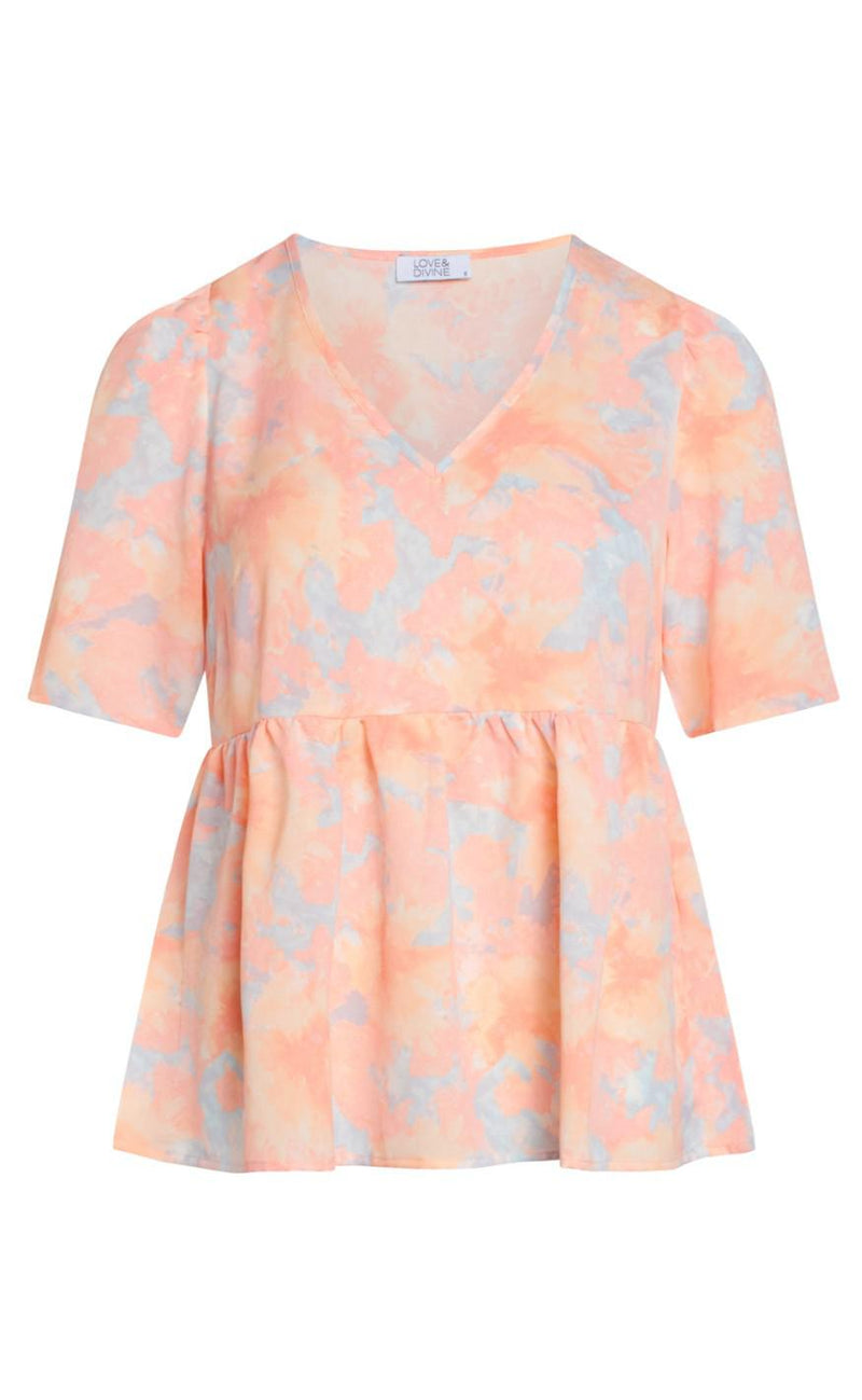 Love & Divine T-shirt - Love572-1 - Multi / Coral