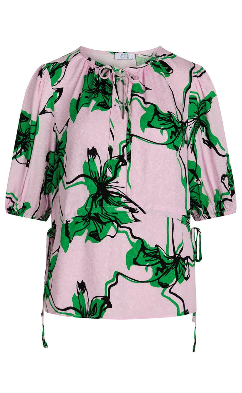 Love & Divine Top - Love819 - Pink/Green