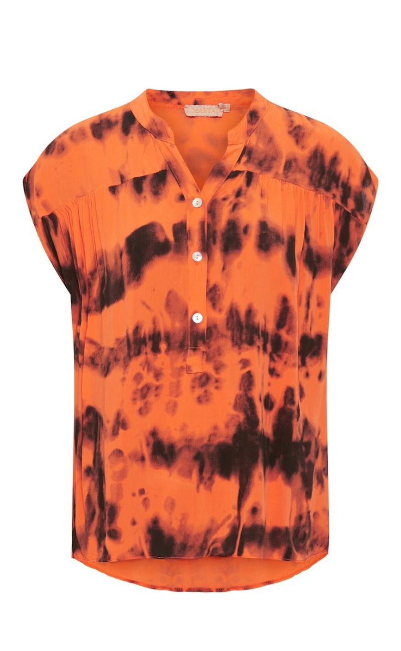 Marta Du Chateau Bluse - 4440 - Arancio/Black