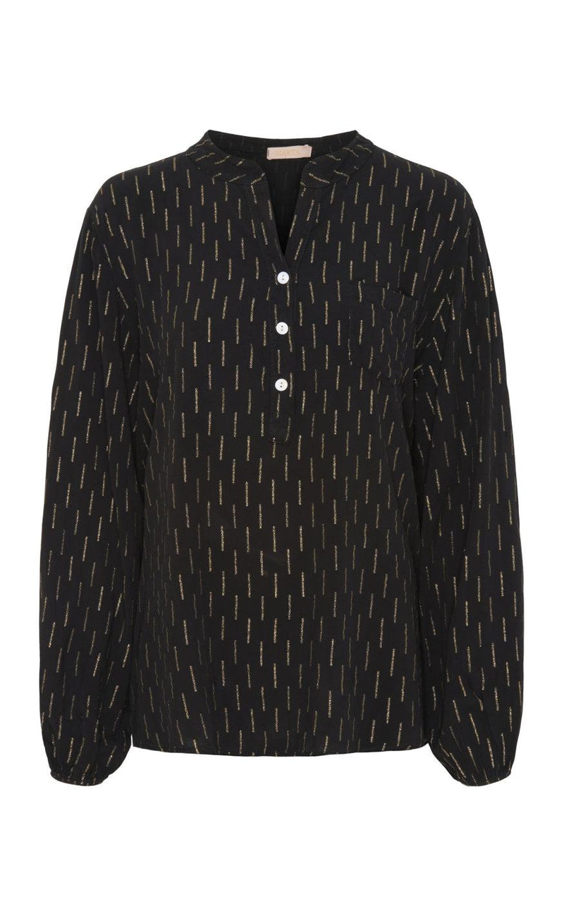 Marta Du Chateau Bluse - 8500 - Black/Gold