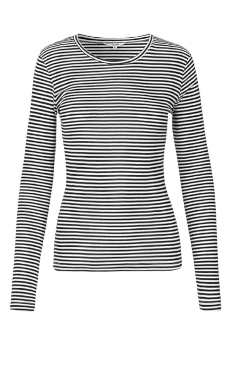 MbyM Bluse - Lilita - Black Sugar Stripe