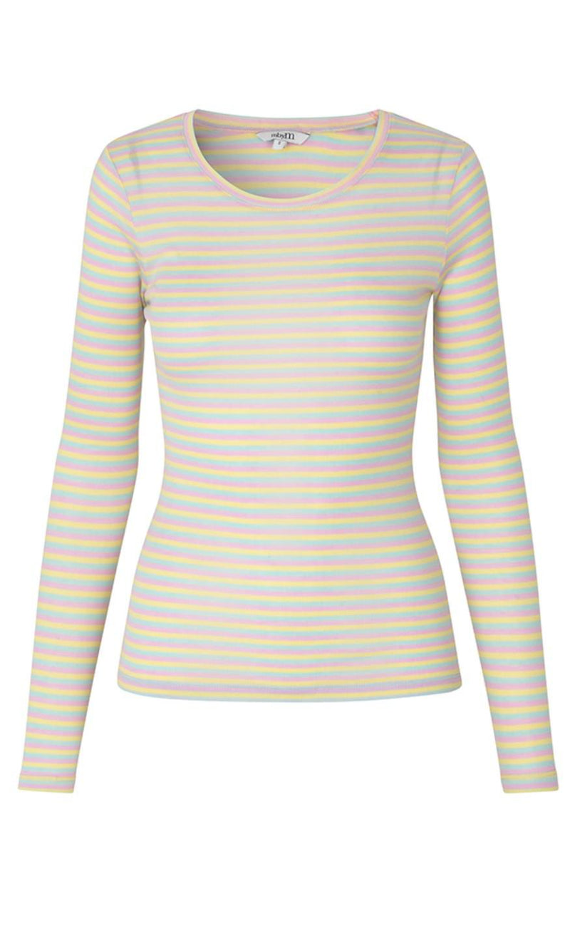MbyM Bluse - M-Lilita - Pink Turquoise Stripe