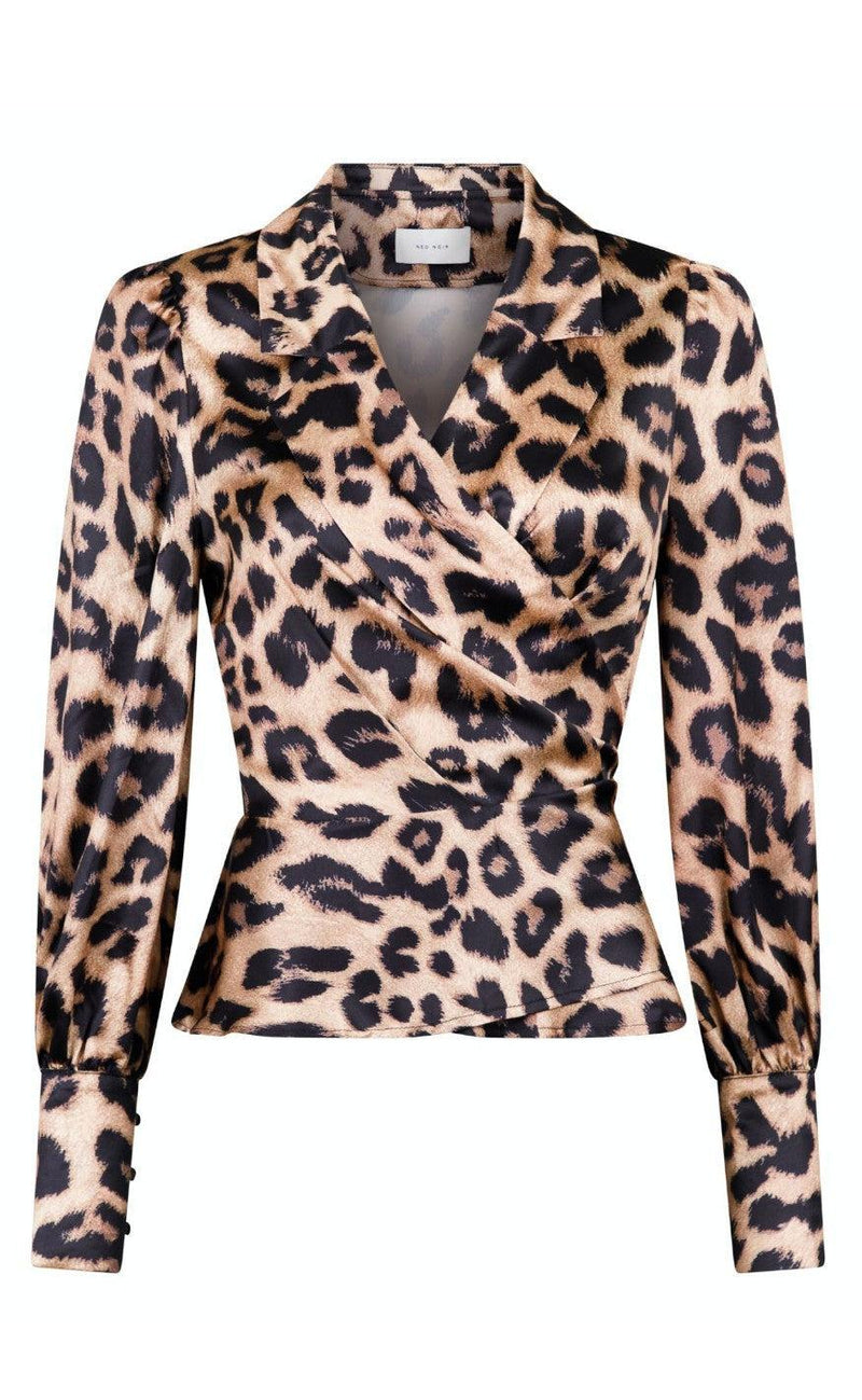 Neo Noir Bluse - Maura Leo - Leopard